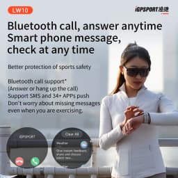 iGPSPORT LW10 Smart Watch 1.43" AMOLED GNSS GPS Tracker 50+ Sports Modes Heart Rate/SpO2 Monitor Bluetooth Calls For Running etc