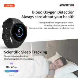 iGPSPORT LW10 Smart Watch 1.43" AMOLED GNSS GPS Tracker 50+ Sports Modes Heart Rate/SpO2 Monitor Bluetooth Calls For Running etc