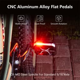 BOLANY MTB Ultralight Pedal Aluminum Alloy Anti-Slip Bicycle Widened Pedals with LED Light DU 3 Bearing Road Bike Accesorios