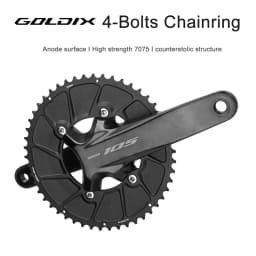 GOLDIX 110BCD 2X Double Chainring 9-12S Road Bike Chainring 7075 Aluminum Alloy 4 Bolts Chainwheel for SHIMANO 105 R7000 R8000