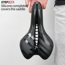 STEPONE Bike Saddle Mountain MTB Road Cycling Cushion Seat Exercise Soft Silicone Gel Shockproof Comfortable Hollow Saddle