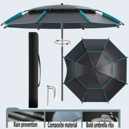 Fishing Umbrella 2.0-2.4M New Fashion Outdoor Sun Protection Windproof Waterproof Parasol Portable Large Beach Umbrella Shade