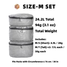 [HODR] STASHLITE Packing Pods Ultralight Dyneema™ 1.6 Oz Waterproof Stuff Sack Cuben Fiber DCF Organizer Pouch for Backpacking