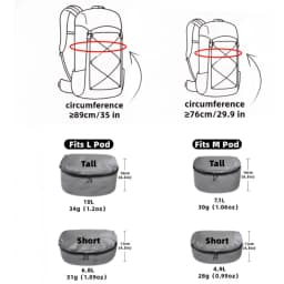 [HODR] STASHLITE Packing Pods Ultralight Dyneema™ 1.6 Oz Waterproof Stuff Sack Cuben Fiber DCF Organizer Pouch for Backpacking