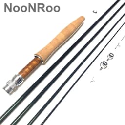 Fly Rod Combo Kit, Fast Action Fly Blank, A Grade Cork Grip, Fishing Rod Combo, IM8, 8ft, 6Inch, 4Wt, 4Pcs NooNRoo
