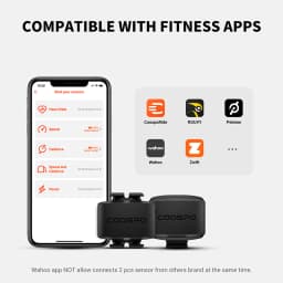 COOSPO BK9 Bike Speed and Cadence Sensor Bluetooth5.0 ANT Bicycle Tracking IP67 for Rouvy/Zwift/Peloton/Wahoo/GPS Bike Computer