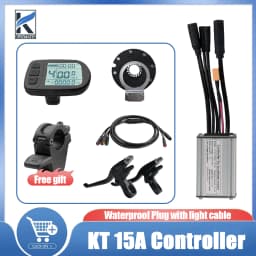 15A KT Ebike Sinewave Controller Waterproof Plug with KT Display For 250W E-Bike Brushless Motor Kit