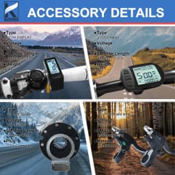 15A KT Ebike Sinewave Controller Waterproof Plug with KT Display For 250W E-Bike Brushless Motor Kit