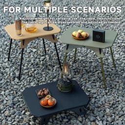 WESTTUNE Outdoor Camping Table Ultralight Dual Purpose Table Portable Adjustable Folding Table for Camping Picnic BBQ Fishing