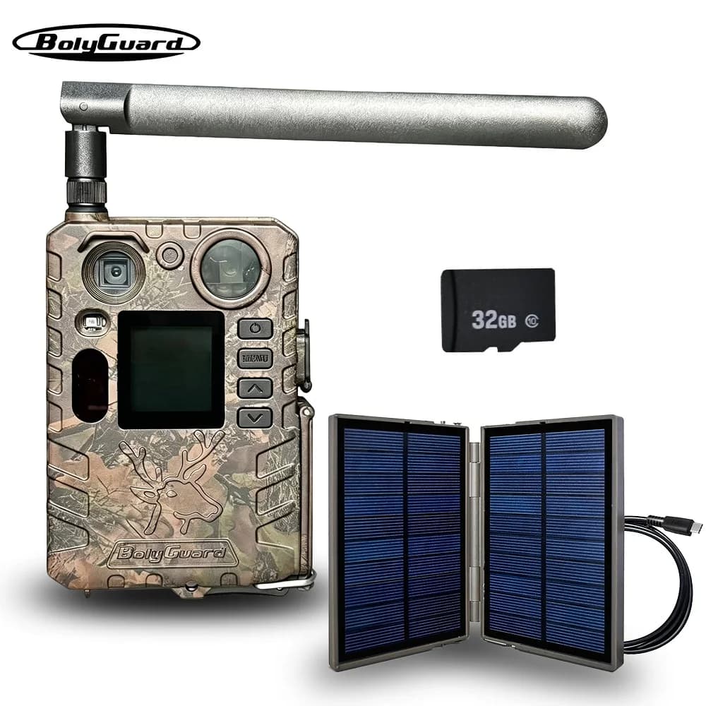 BolyGuard BG410-MS Trail Camera 4G LTE Wireless 4K FHD 37MP 940nm Invisible IR Night Vision Cellular Trap Hunting Camera+32GB TF