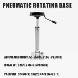 KOETSU Boat Seat RV Seat Base Set, Screw Rotating Pneumatic Adjustable Lifting Base, Easy and Convenient Installation