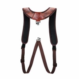 Tourbon Hunting Accessories Gun Double Shoulder Strap Rifle Carry Strap Padded Neoprene Rubberized Non-slip Brown