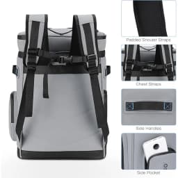 30L Waterproof Insulated Cooler Backpack for Men Women Leak Proof Cooler Rucksack for Camping Beach Fishing Picnic Travel Bag