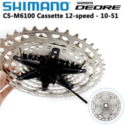 Shimano Deore M6100 Cassette 12 Speed Micro Spline K7 12V Mountain Bike Freewheel 12S 10-51T MTB Bicycle parts