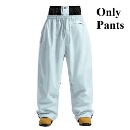 GSOU SNOW Super Baggy Snowboard Pants Winter Thermal Breathable Clothes Multi-pockets Men Loose Trousers Skiing Sports Britches