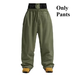 GSOU SNOW Super Baggy Snowboard Pants Winter Thermal Breathable Clothes Multi-pockets Men Loose Trousers Skiing Sports Britches