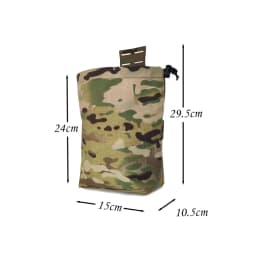 Multicam Dump Pouch Tactical Airsoft EDC Molle Magazine Pouch Outdoor Hunting Recycling Storage Foldable Waist Bag Gear