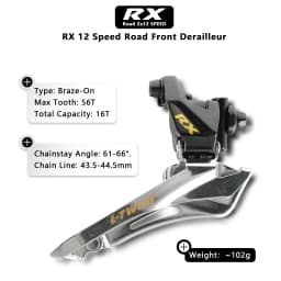 LTWOO RX Rim Brake 2x12 Speed 24S Carbon Fiber Road Bike Groupset, ZRACE R700 Rim Brake Calipers 11-30 11-34 Cassette, 12S Chain