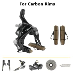 LTWOO RX Rim Brake 2x12 Speed 24S Carbon Fiber Road Bike Groupset, ZRACE R700 Rim Brake Calipers 11-30 11-34 Cassette, 12S Chain