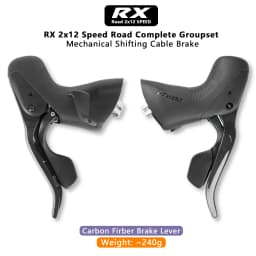 LTWOO RX Rim Brake 2x12 Speed 24S Carbon Fiber Road Bike Groupset, ZRACE R700 Rim Brake Calipers 11-30 11-34 Cassette, 12S Chain