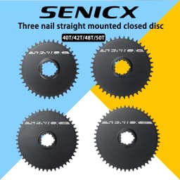 SENICX Direct Mount Chainring 40T 42T 48T 50T 3-Bolt Solid Ring Narrow-Wide Teeth (NW) Compatible 11/12/13 Speed
