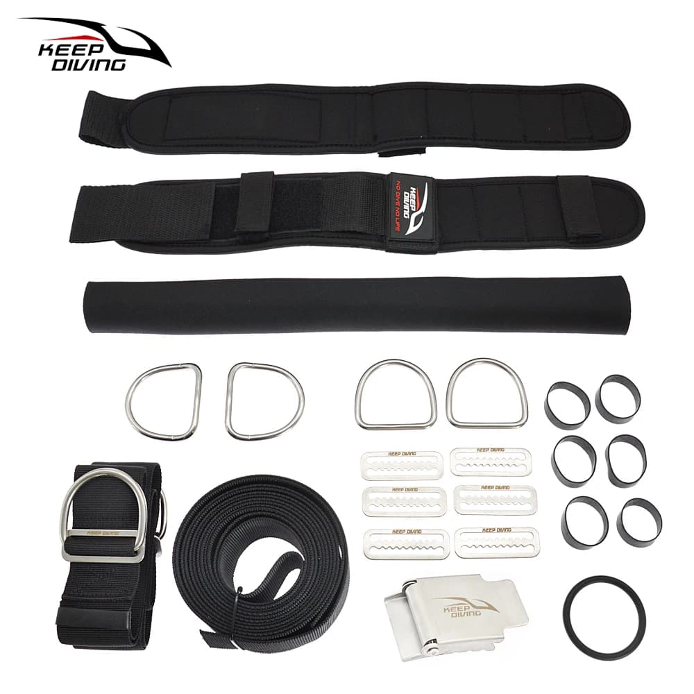 1 Set Scuba Diving Backplate Harness Set BCD Ultralight Backplane  Accessories Crotch Strap Weight Belt Dive Accessories