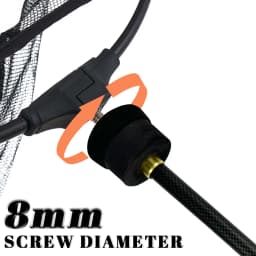 MBLN Brand,Telescopic Carbon Landing Net – 6.35m, Foldable 45cm Head, 58cm Closed, Compact for Rock & Boat Fishing