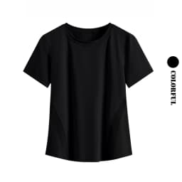 DRUR Women Running Tops Lightweight Quick Dry Breathable Summer Short Sleeve Workout Shirt Gym Fitness Sportswear Yoga Clothes