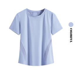 DRUR Women Running Tops Lightweight Quick Dry Breathable Summer Short Sleeve Workout Shirt Gym Fitness Sportswear Yoga Clothes
