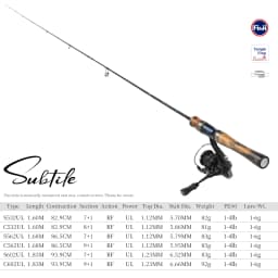 TSURINOYA SUBTILE Trout Game Spinnning Casting Rod FUJI Guide 1.60m 1.68m 1.83m UL Power RF Action Sensitive Stream Fishing Rod