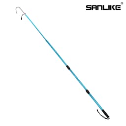 SANLIKE 2m Aluminium Telescopic Pole Stainless Steel Spear Hook Non-slip Rubber Grip with Safety Rope Fishing Tools Accessories