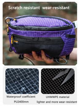 HIKEMAN Outdoor Chest Bag UHMWPE Cycling Sports Crossbody Bag Hiking Travel Hanging Pack for Backpack Expansion Upgraded V2.0