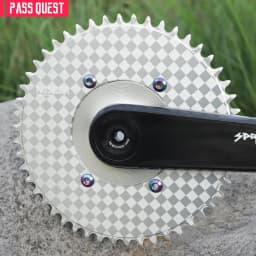 PASS QUEST 110BCD (4 bolt) Chessboard and Devil Smiley Face Custom Narrow Wide Chainwheel