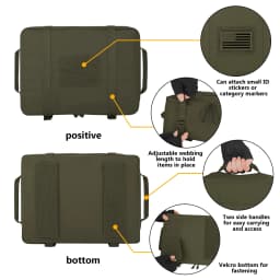 KRYDEX Tactical Modular Pouch Travel Outdoor Packing Organizer 70D Nylon Packing Cubes Waterproof Camping Luggage Bags 4pcs Set