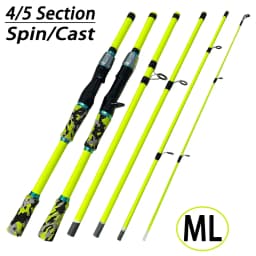 Spinning Casting Carbon Fishing Rod 4-5 Sections 1.8/2.1m Portable Travel Rod Spinning Fishing Rods Fishing Tackle For all Water