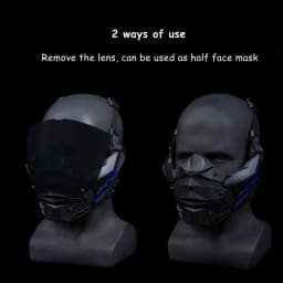 Airsoft Mask Detachable Anti-fog Lens Motorcycle Sports Cyberpunk Full Face Masks Tactical Paintball Hunting CS Face Mask