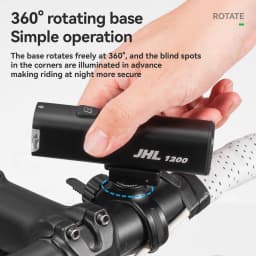 ROCKBROS Front Light Ultralight 1200LM High Bright Lamp Waterproof Aluminum Alloy Head Light Type-C Charging Bike Accessories