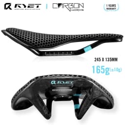 RYET 3D Printed Full Carbon Bicycle Saddle 245mm Bike Saddle For MTB Gravel Road Bike Seat bicycle parts  135/145/155mm