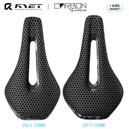 RYET 3D Printed Full Carbon Bicycle Saddle 245mm Bike Saddle For MTB Gravel Road Bike Seat bicycle parts  135/145/155mm