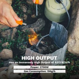 Fire-Maple Petrel Ultralight Titanium Split Stove Portable Camping Burner with Windscreen Compact Outdoor Hiking Cooking