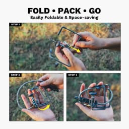Fire-Maple Petrel Ultralight Titanium Split Stove Portable Camping Burner with Windscreen Compact Outdoor Hiking Cooking