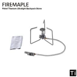Fire-Maple Petrel Ultralight Titanium Split Stove Portable Camping Burner with Windscreen Compact Outdoor Hiking Cooking