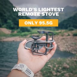 Fire-Maple Petrel Ultralight Titanium Split Stove Portable Camping Burner with Windscreen Compact Outdoor Hiking Cooking