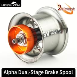 HEIGHTEN Alpha - Two-Stage Braking System + Shallow Spool Design | Aerospace Aluminum | Fits DAIWA Baitcasting Reel Lure fishing