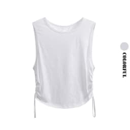 DRUR Women Summer Yoga Tops Lightweight Racerback Workout Shirts Loose Sleeveless Fitness Athletic Pullover Beach Sports Tee New