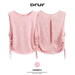 DRUR Women Summer Yoga Tops Lightweight Racerback Workout Shirts Loose Sleeveless Fitness Athletic Pullover Beach Sports Tee New