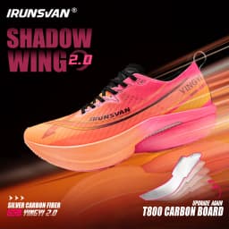 IRUNSVAN Shadow Wing 2.0 Marathon Sports Running Shoes Lightweight Athletic Nonskid Professional Full Palm Carbon Plate Sneaker