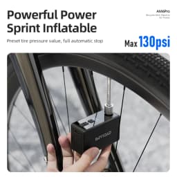 130 PSI Bicycle Automatic Electric Air Pump Outdoor Portable Tire Inflator Bike Tire Pressure Display FV AV CYCLAMI AM6 Pro