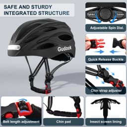 Bike Helmet Adult Bike Helmets for Men/Women: USB Rechargeable LED Front and Rear Lights for Cycling Urban Commuter Skateboard