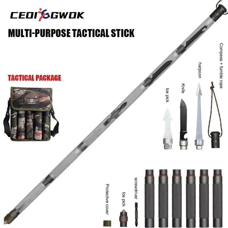 CEOI GWOK Hiking Stick Multi-functional Adjustable Walking Sticks All Your Outdoor Needs Durable Aluminum Alloy Trekking Poles